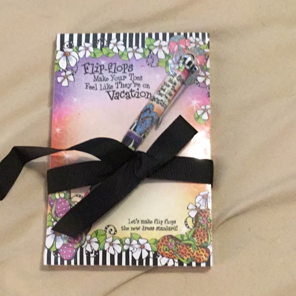 Flip-Flop Themed Notebook and Pen Set